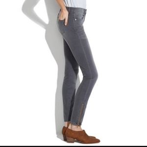 Madewell skinny ankle zipper jeans